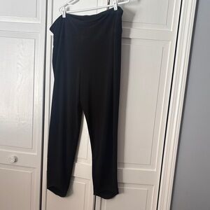SIMPLI PLUS SIZED WOMEN’S BLACK PANTS WITH CUFF DETAIL